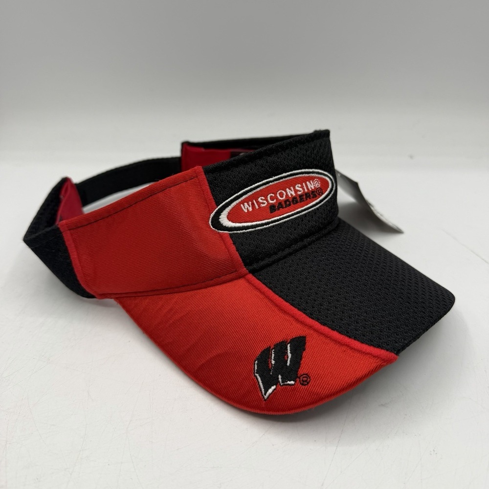 Vintage Starter Wisconsin Badgers Visor Strapback Adjustable NCAA‎ Team 90s Y2K